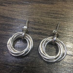 STERLING SILVER HOOP EARRINGS ON POST